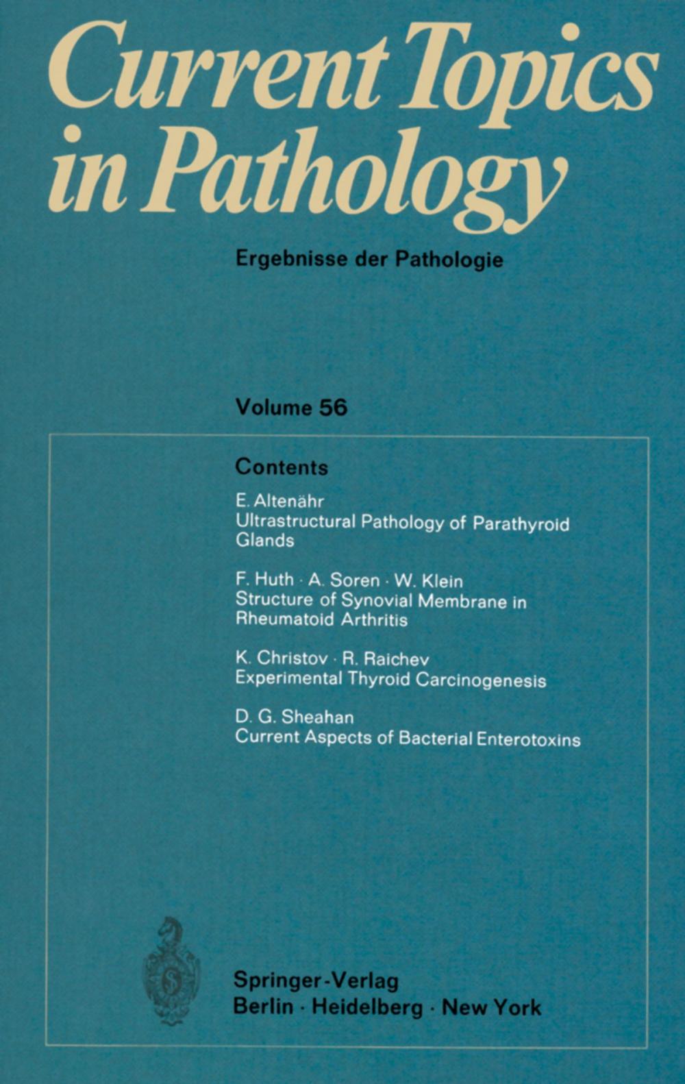 Big bigCover of Current Topics in Pathology / Ergebnisse der Pathologie