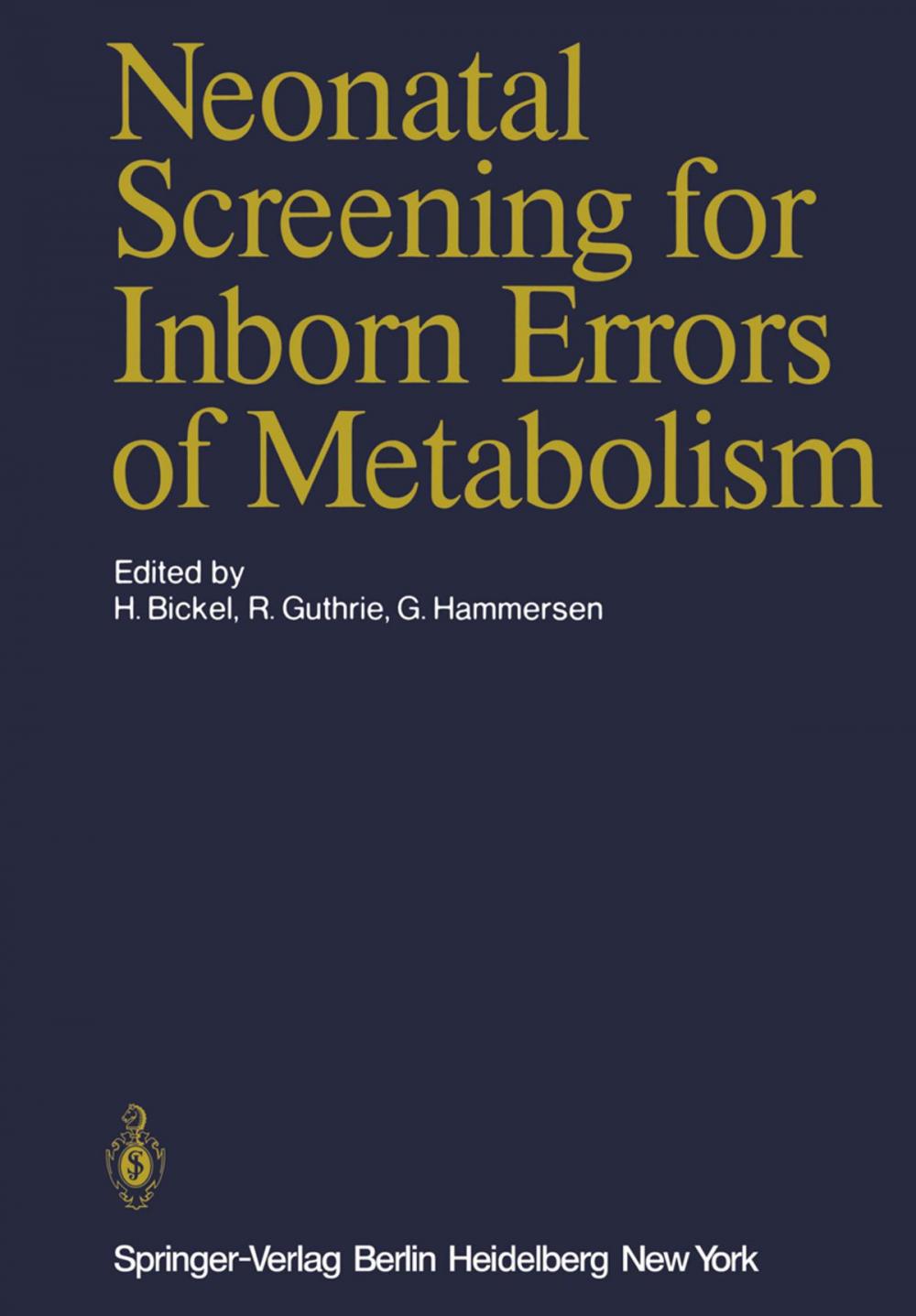 Big bigCover of Neonatal Screening for Inborn Errors of Metabolism