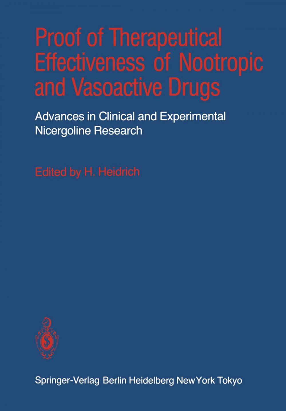 Big bigCover of Proof of Therapeutical Effectiveness of Nootropic and Vasoactive Drugs