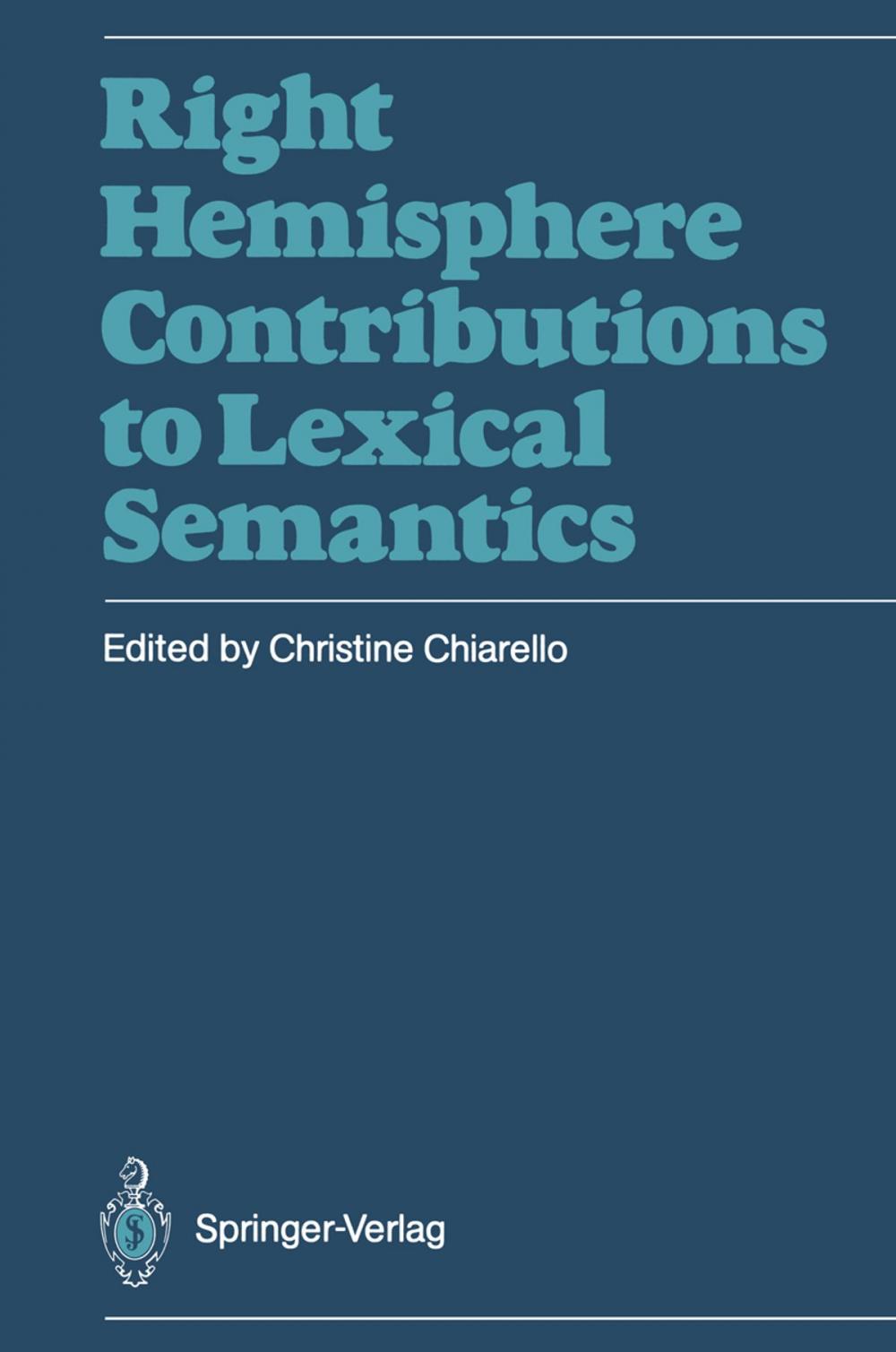 Big bigCover of Right Hemisphere Contributions to Lexical Semantics