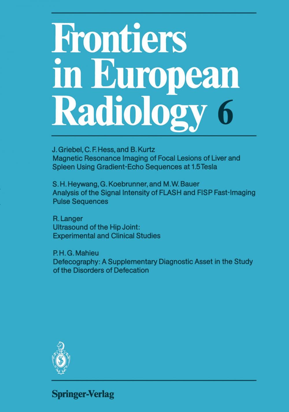 Big bigCover of Frontiers in European Radiology