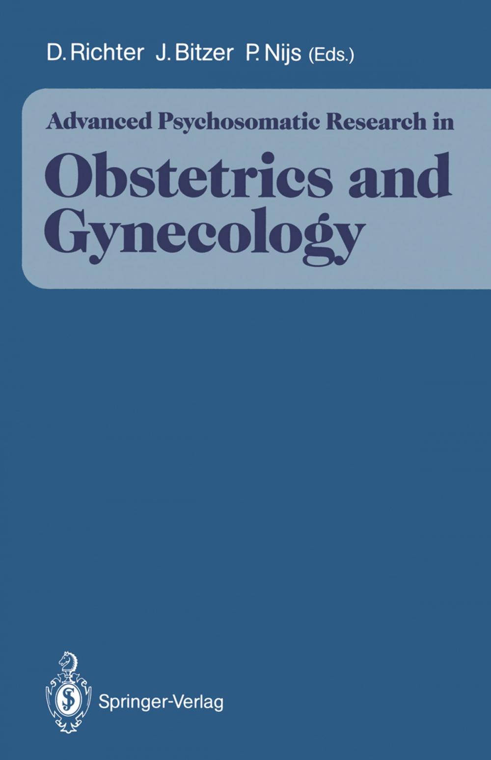 Big bigCover of Advanced Psychosomatic Research in Obstetrics and Gynecology