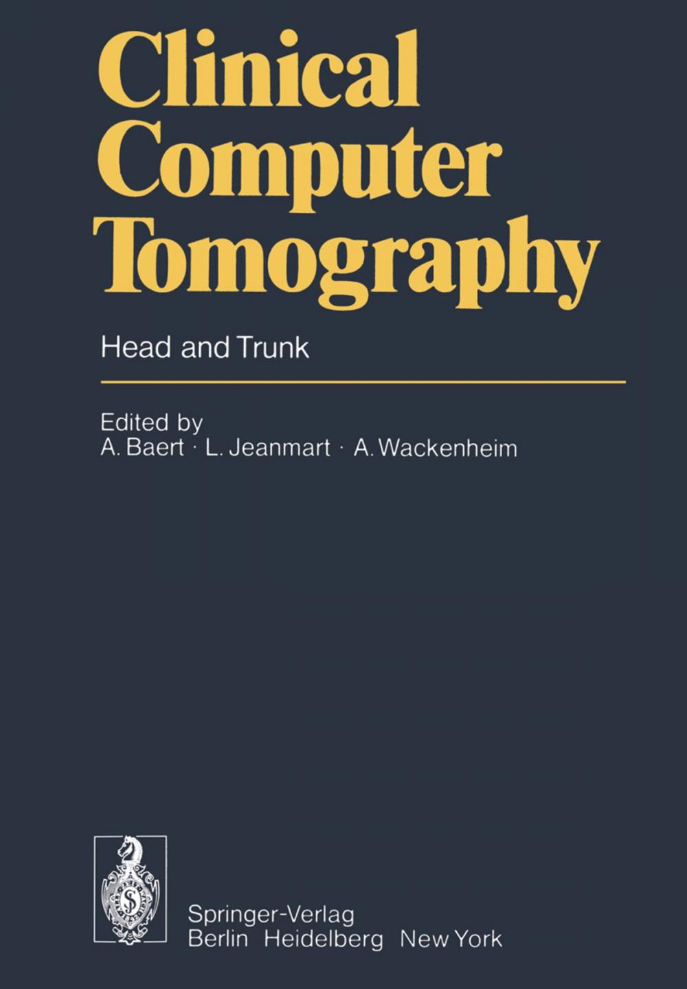 Big bigCover of Clinical Computer Tomography