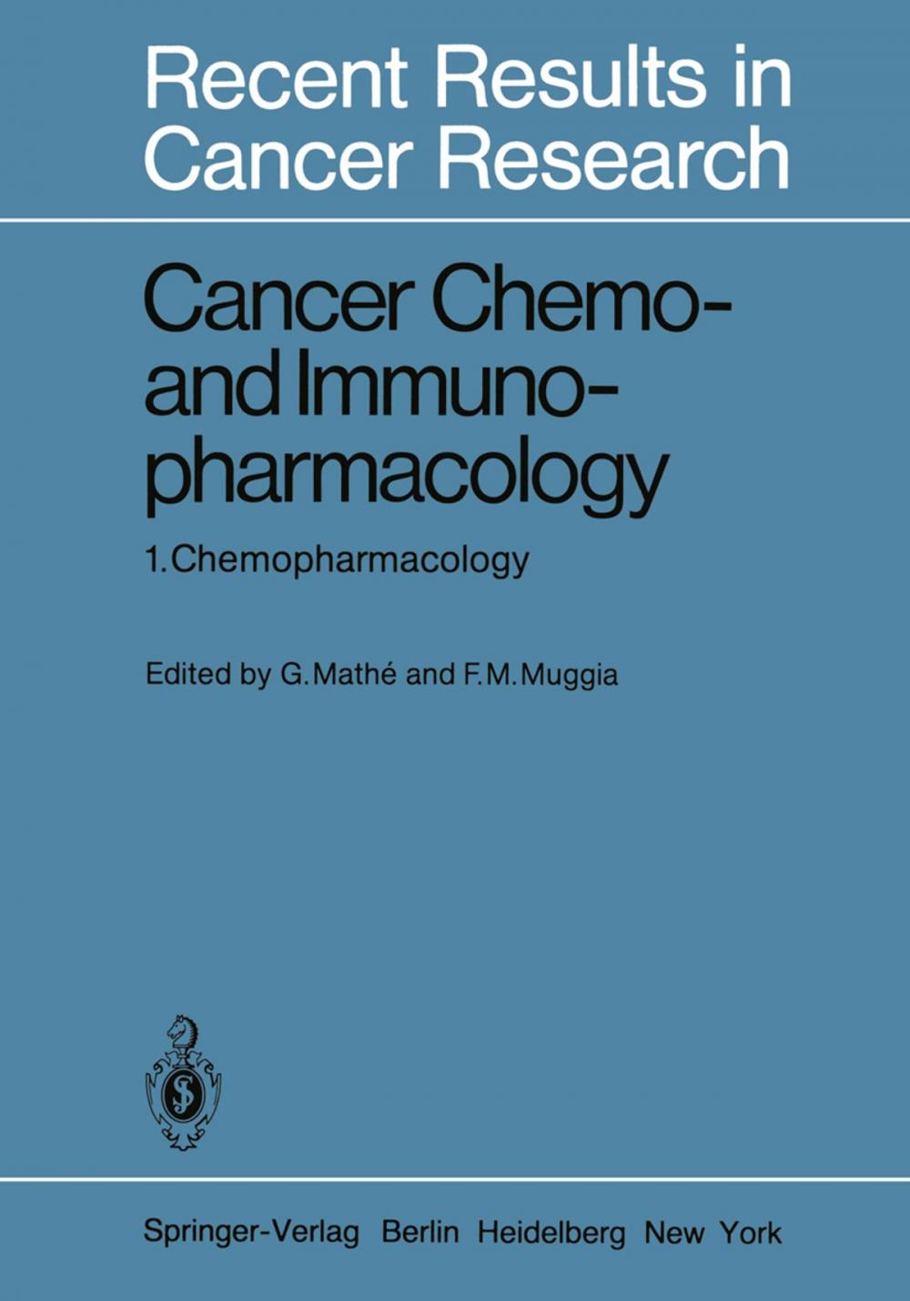 Big bigCover of Cancer Chemo- and Immunopharmacology