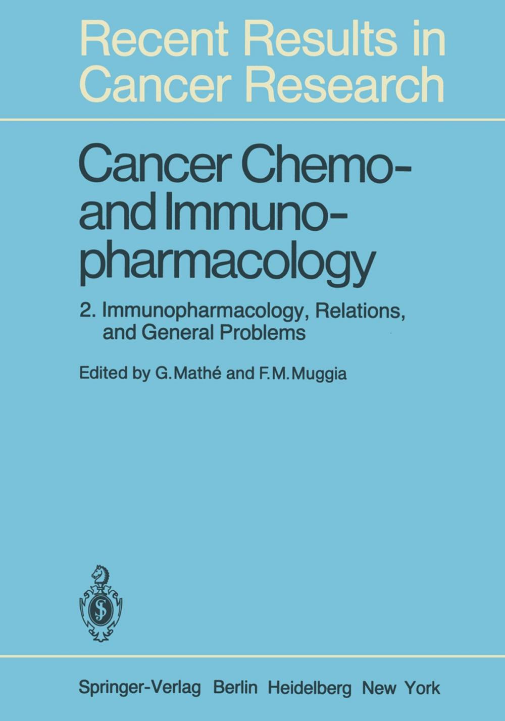 Big bigCover of Cancer Chemo- and Immunopharmacology