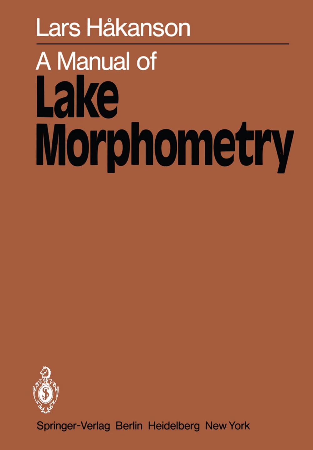 Big bigCover of A Manual of Lake Morphometry