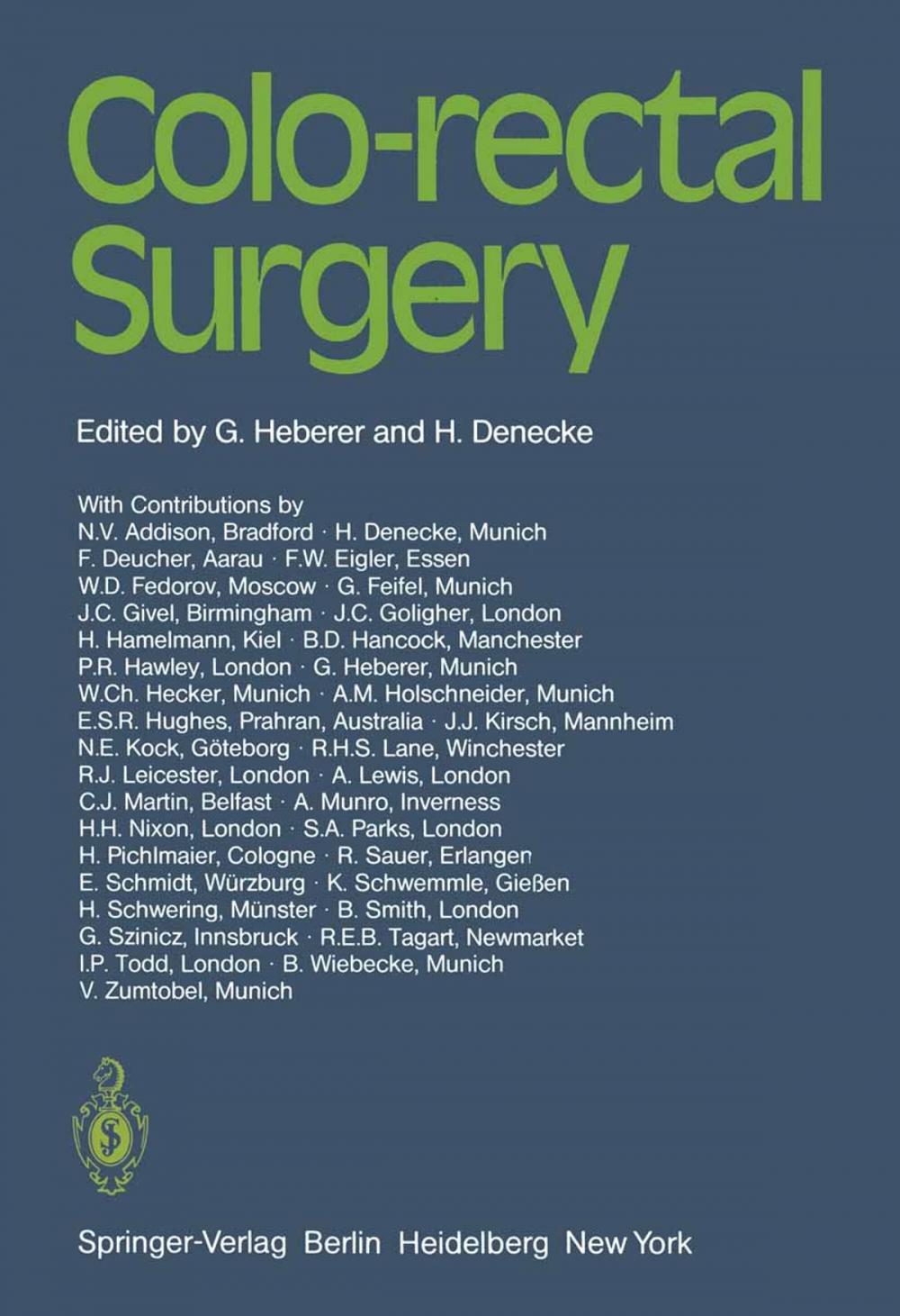 Big bigCover of Colo-rectal Surgery