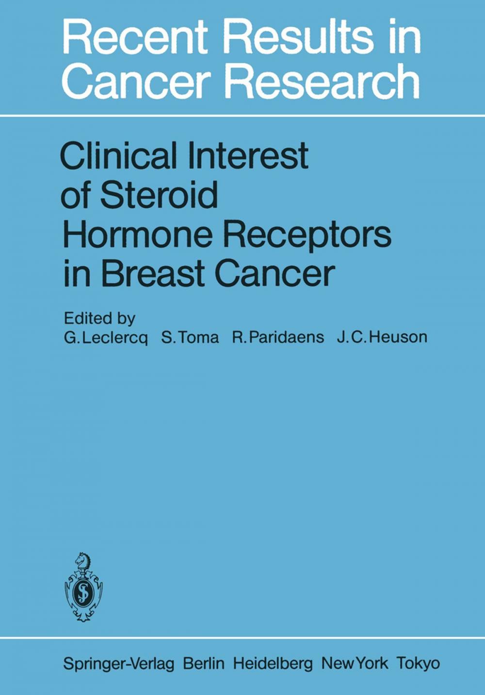 Big bigCover of Clinical Interest of Steroid Hormone Receptors in Breast Cancer