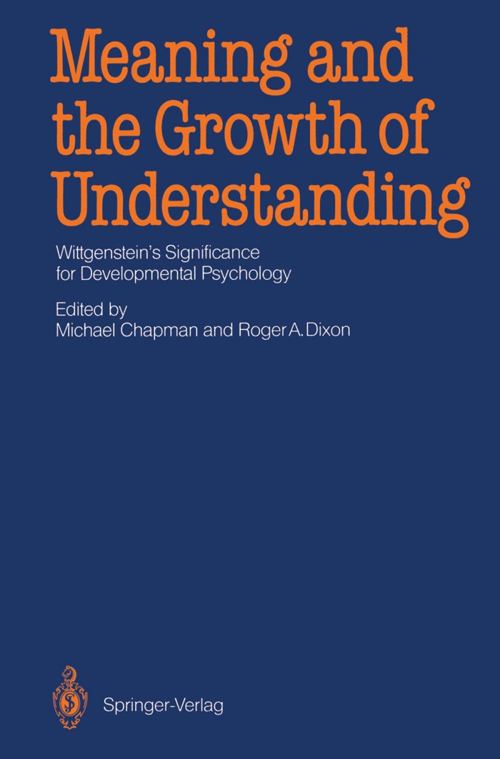 Big bigCover of Meaning and the Growth of Understanding