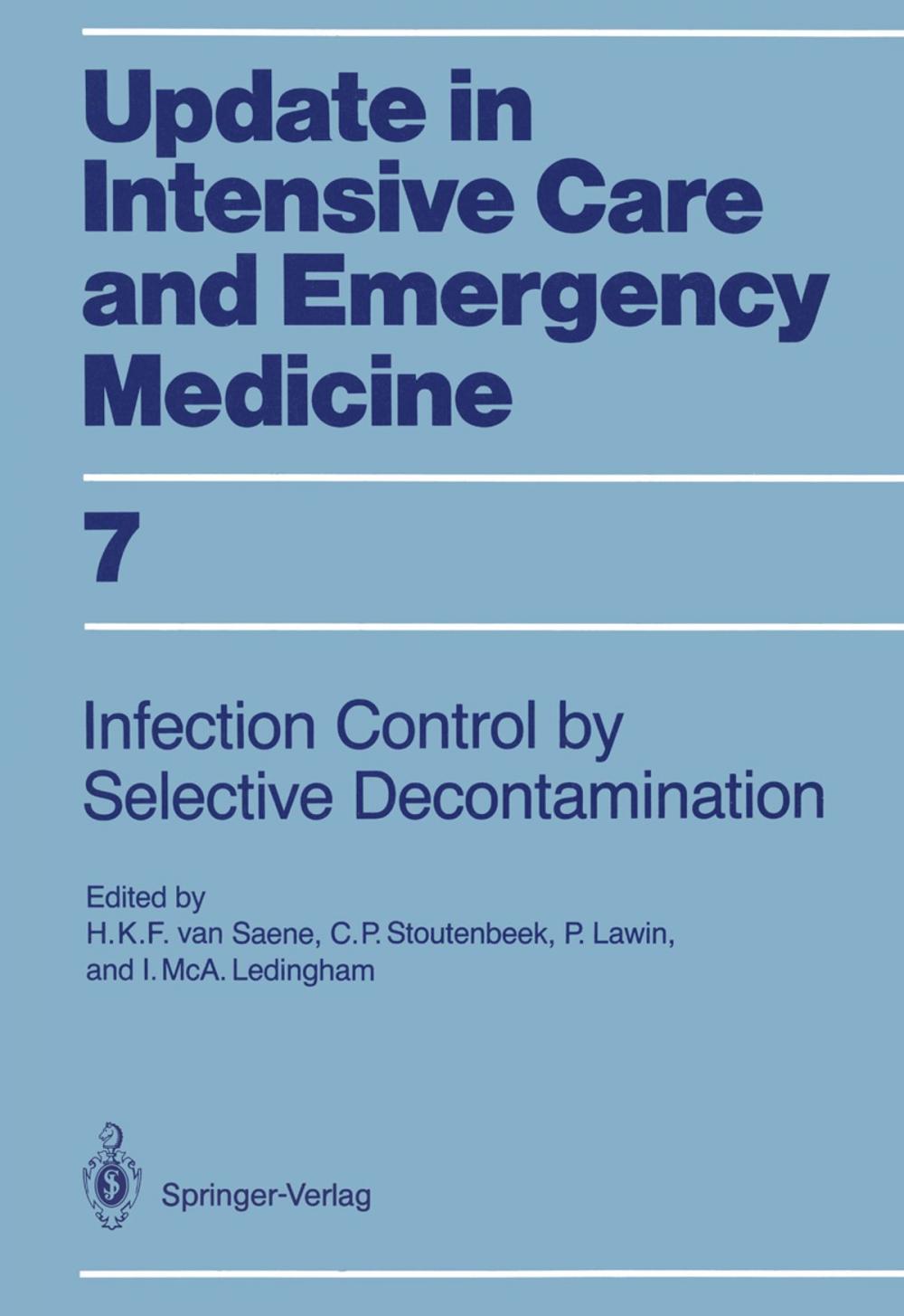 Big bigCover of Infection Control in Intensive Care Units by Selective Decontamination