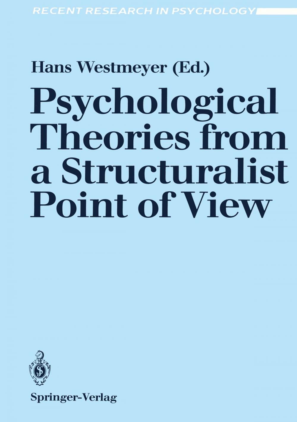 Big bigCover of Psychological Theories from a Structuralist Point of View