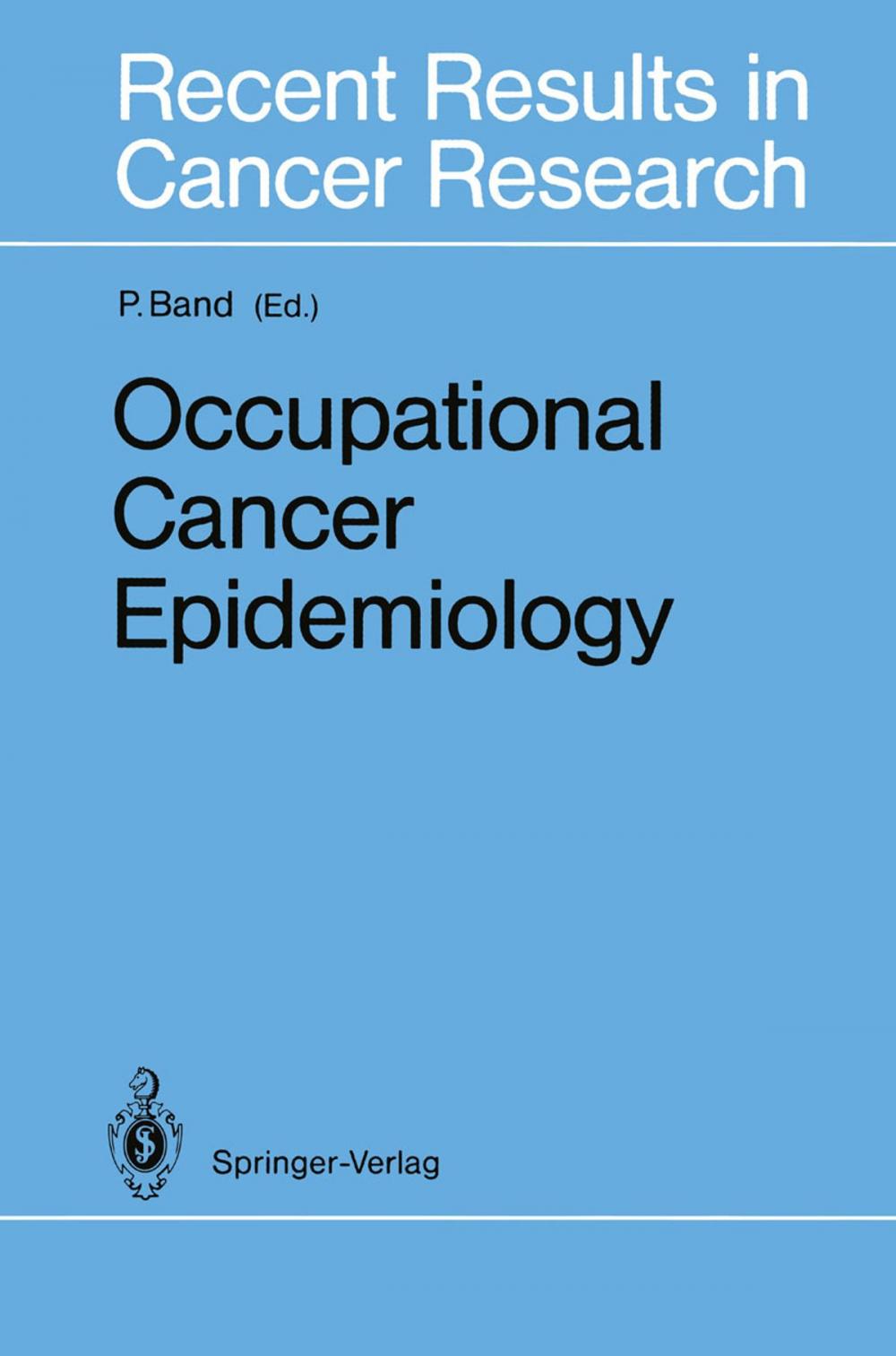 Big bigCover of Occupational Cancer Epidemiology
