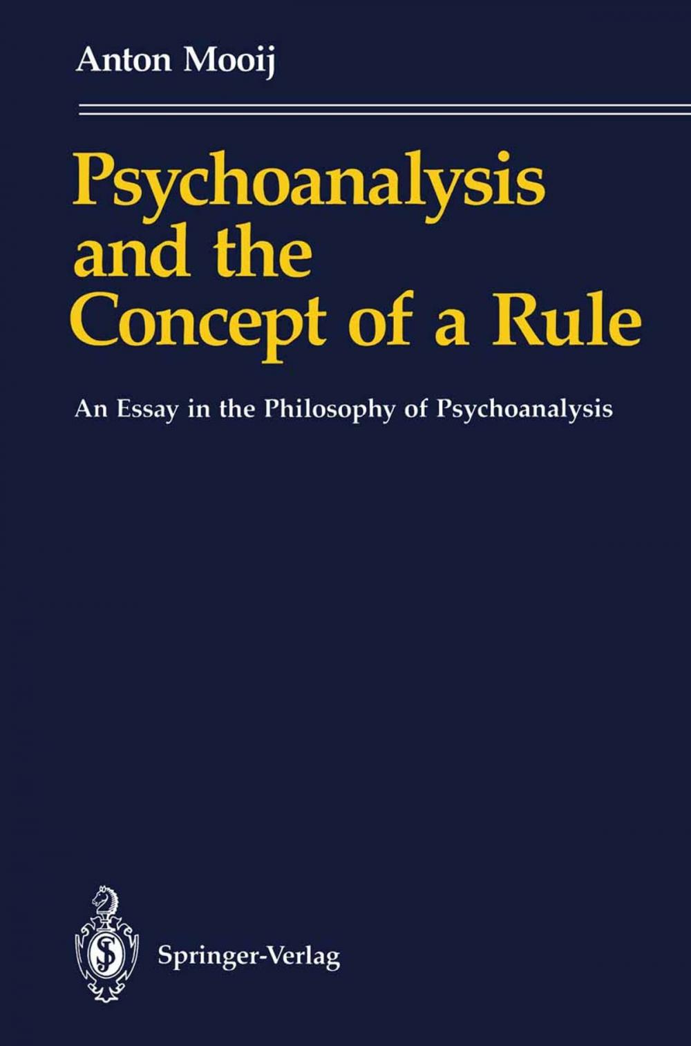 Big bigCover of Psychoanalysis and the Concept of a Rule