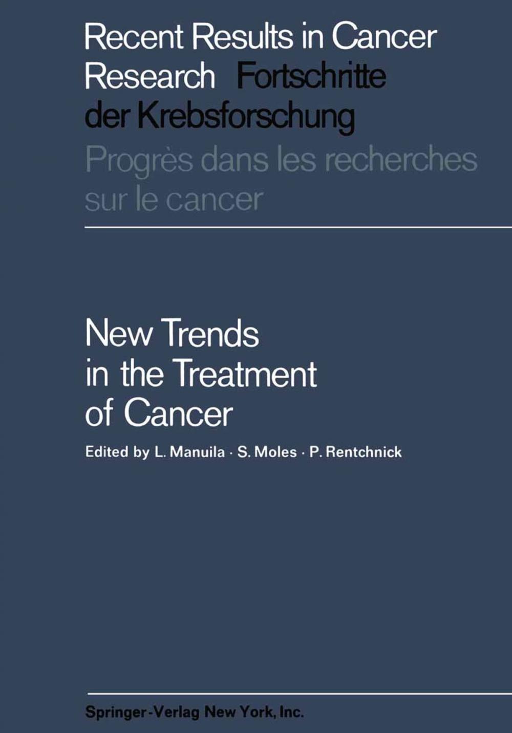 Big bigCover of New Trends in the Treatment of Cancer