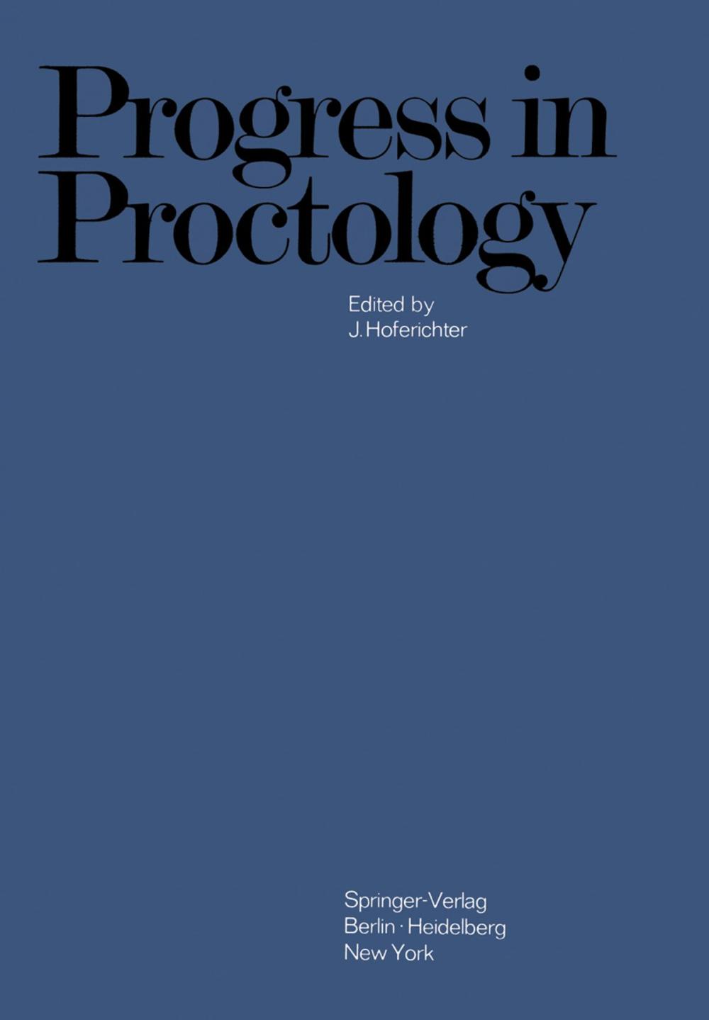 Big bigCover of Progress in Proctology