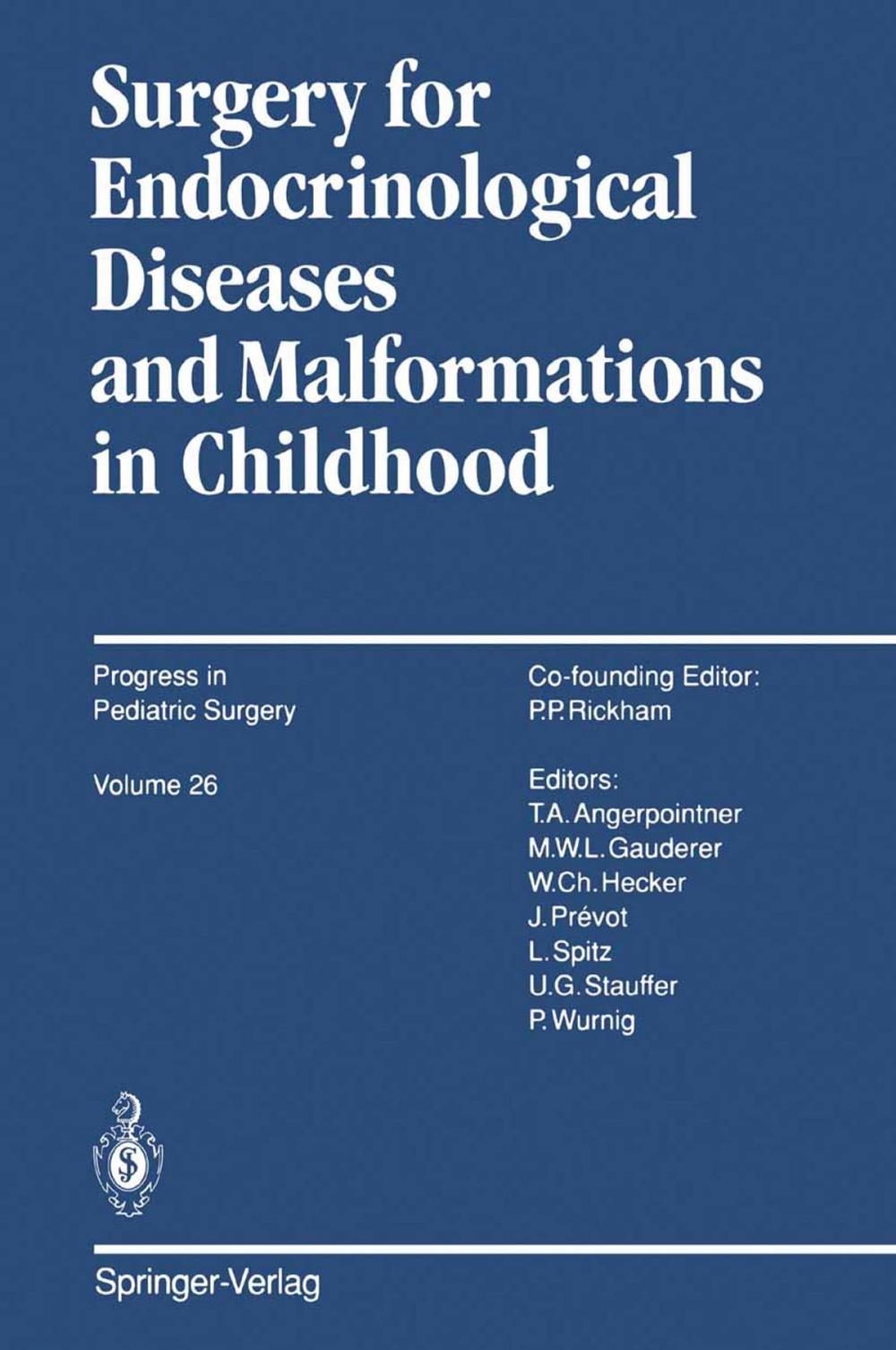 Big bigCover of Surgery for Endocrinological Diseases and Malformations in Childhood