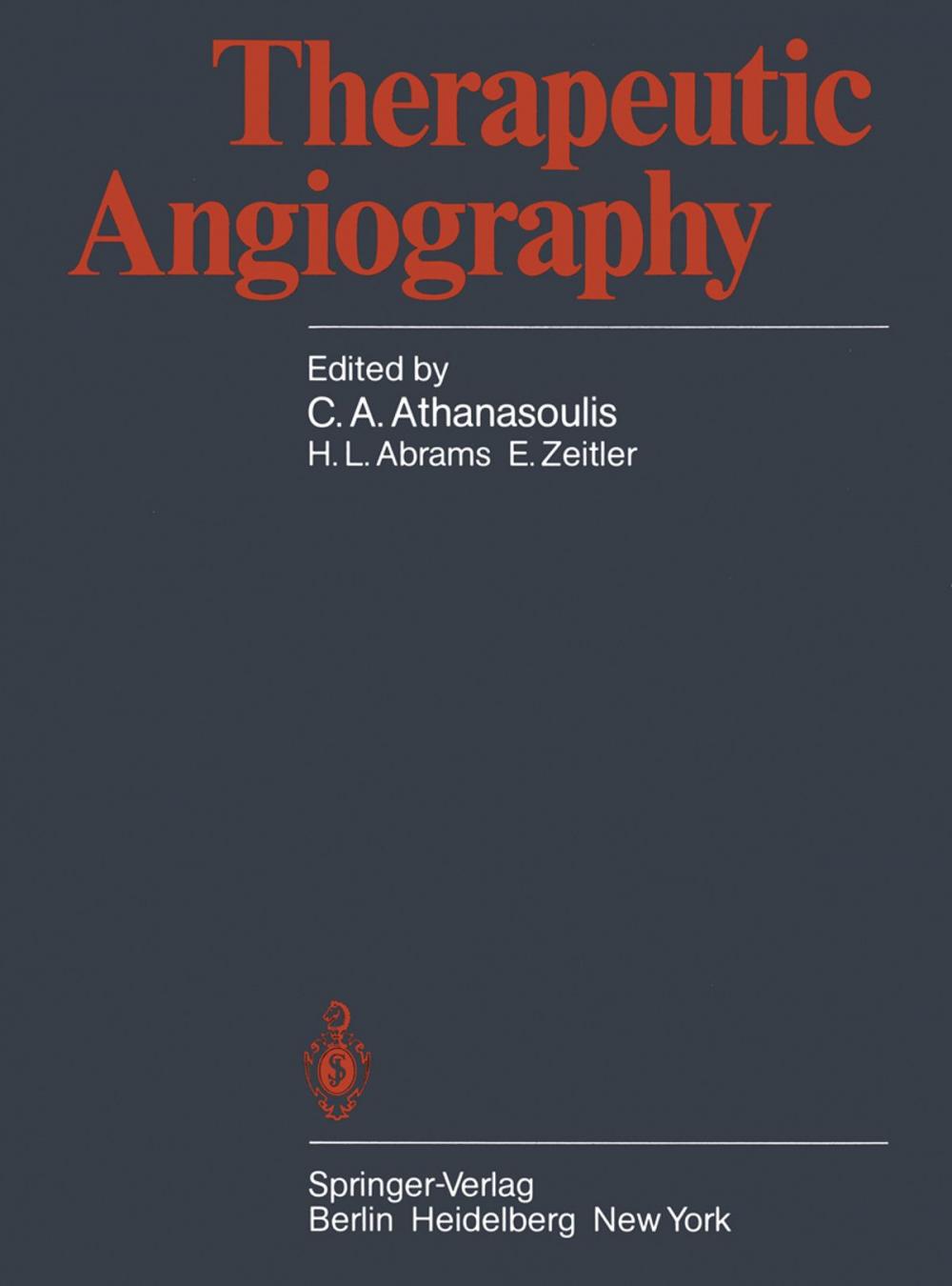 Big bigCover of Therapeutic Angiography