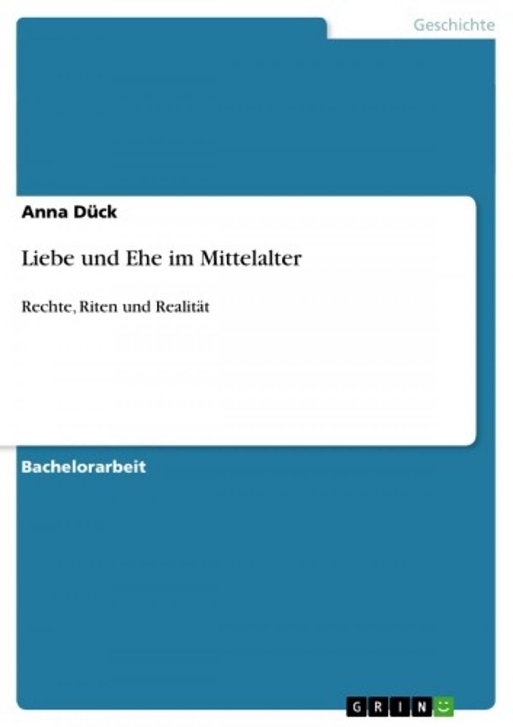 Big bigCover of Liebe und Ehe im Mittelalter