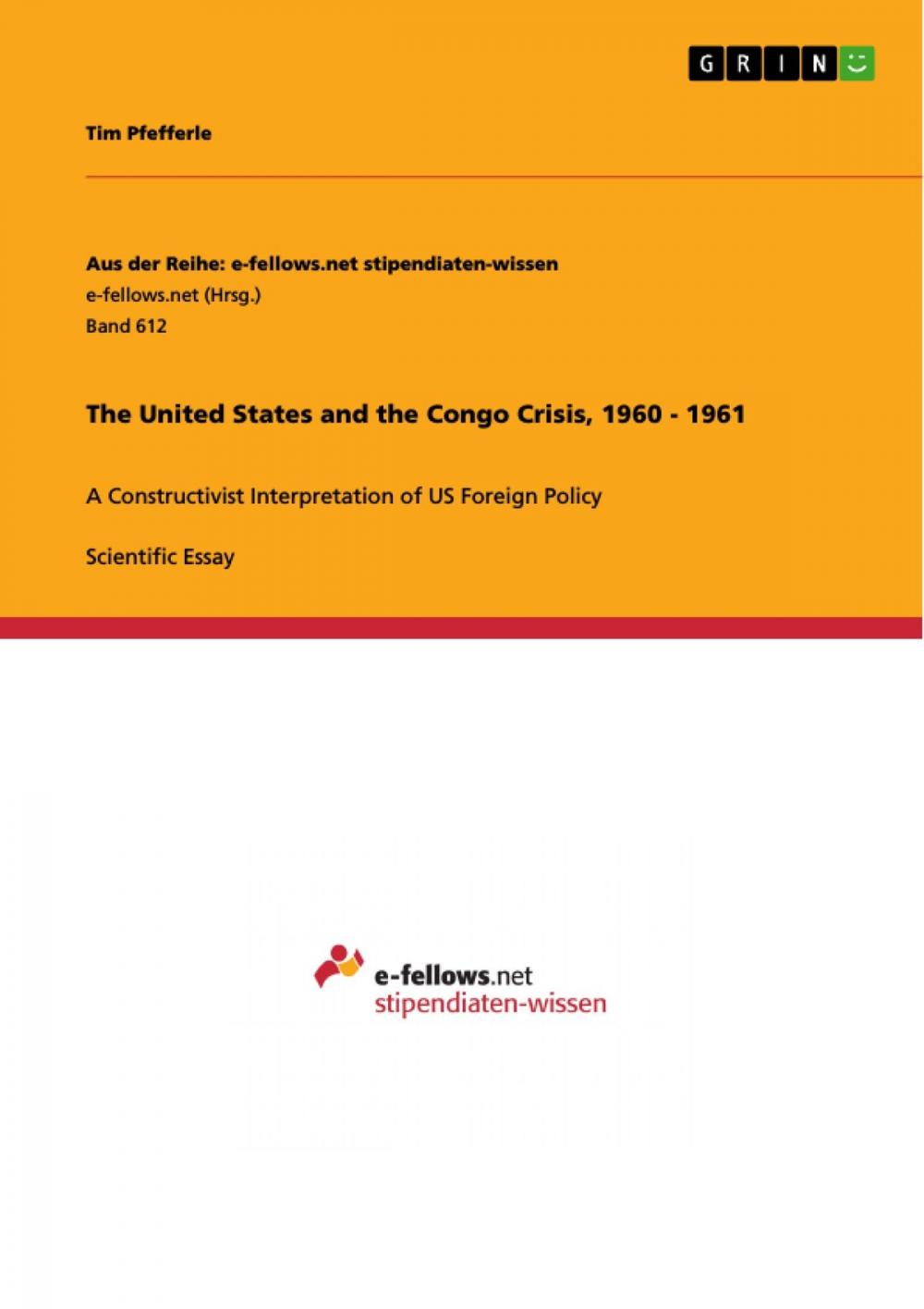 Big bigCover of The United States and the Congo Crisis, 1960 - 1961