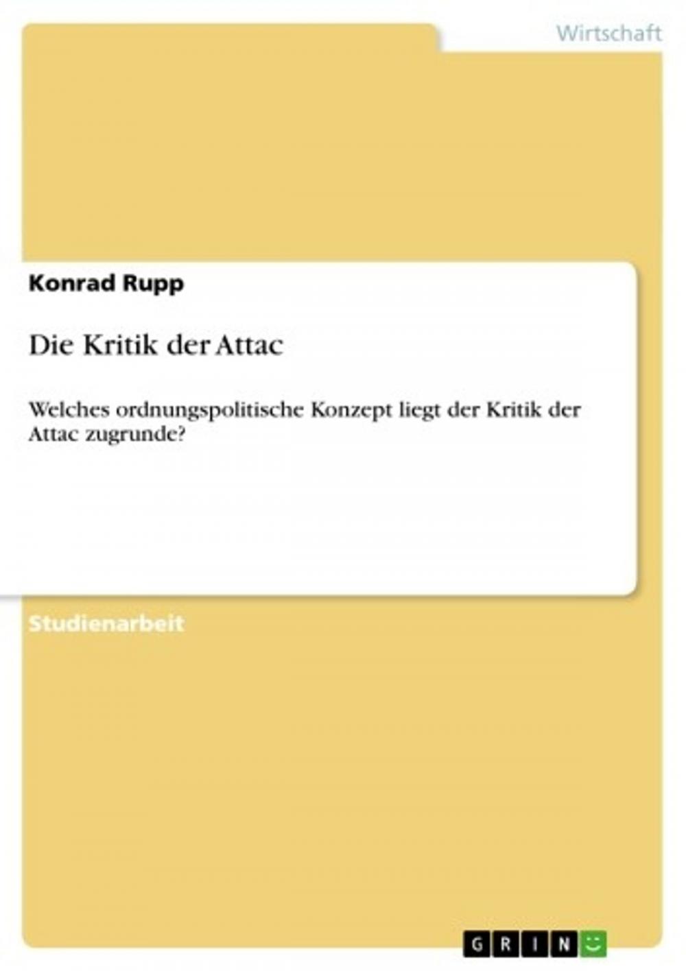 Big bigCover of Die Kritik der Attac