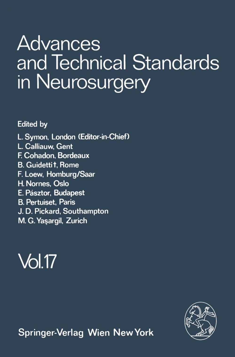 Big bigCover of Advances and Technical Standards in Neurosurgery