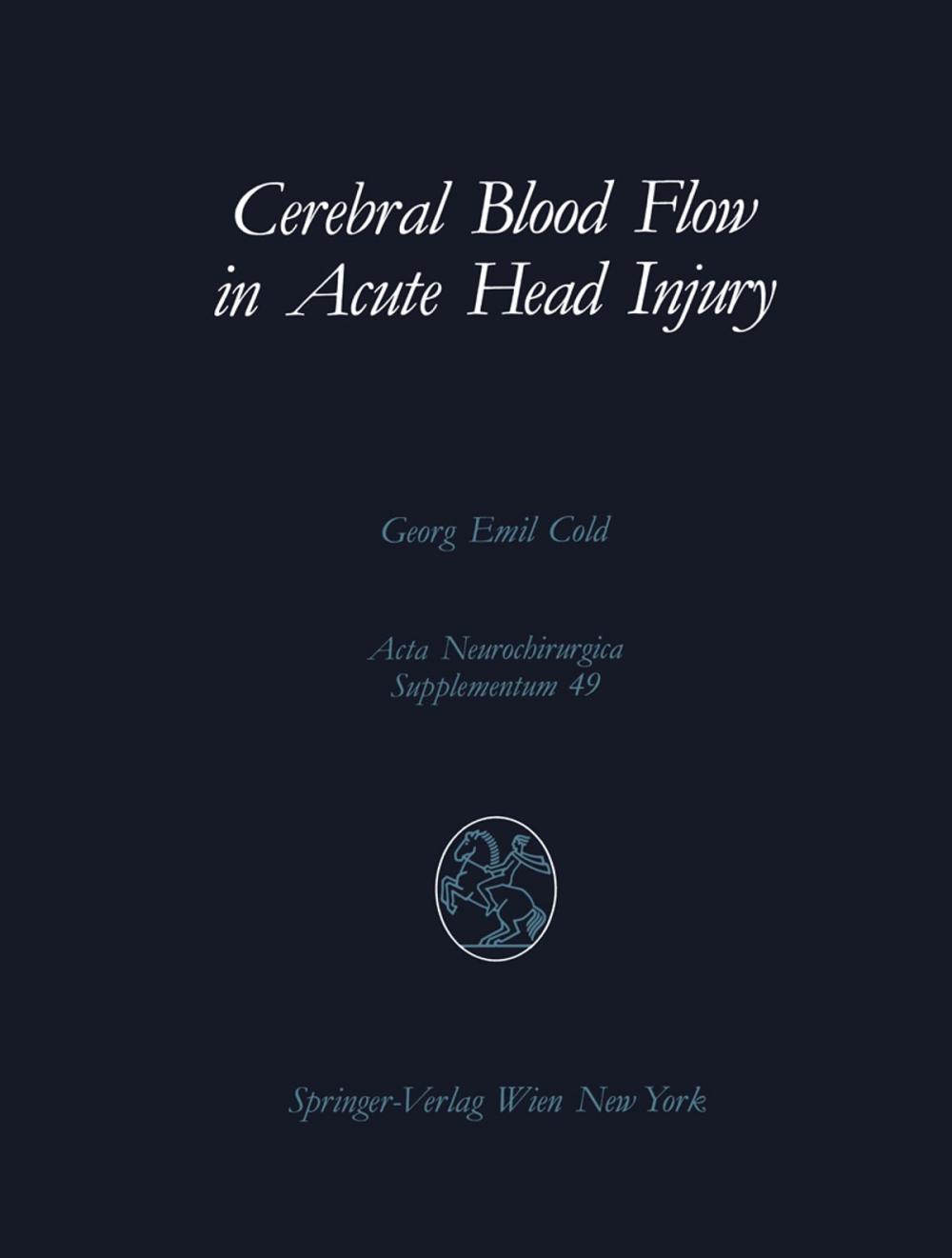 Big bigCover of Cerebral Blood Flow in Acute Head Injury