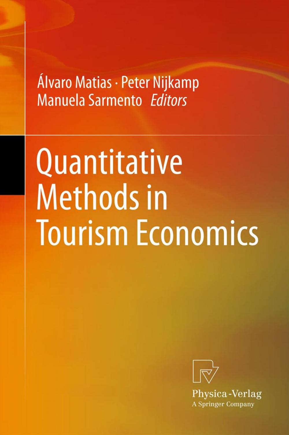 Big bigCover of Quantitative Methods in Tourism Economics