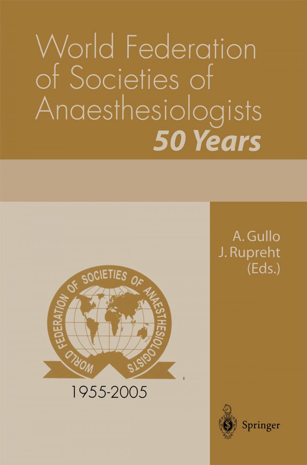 Big bigCover of World Federation of Societies of Anaesthesiologists 50 Years