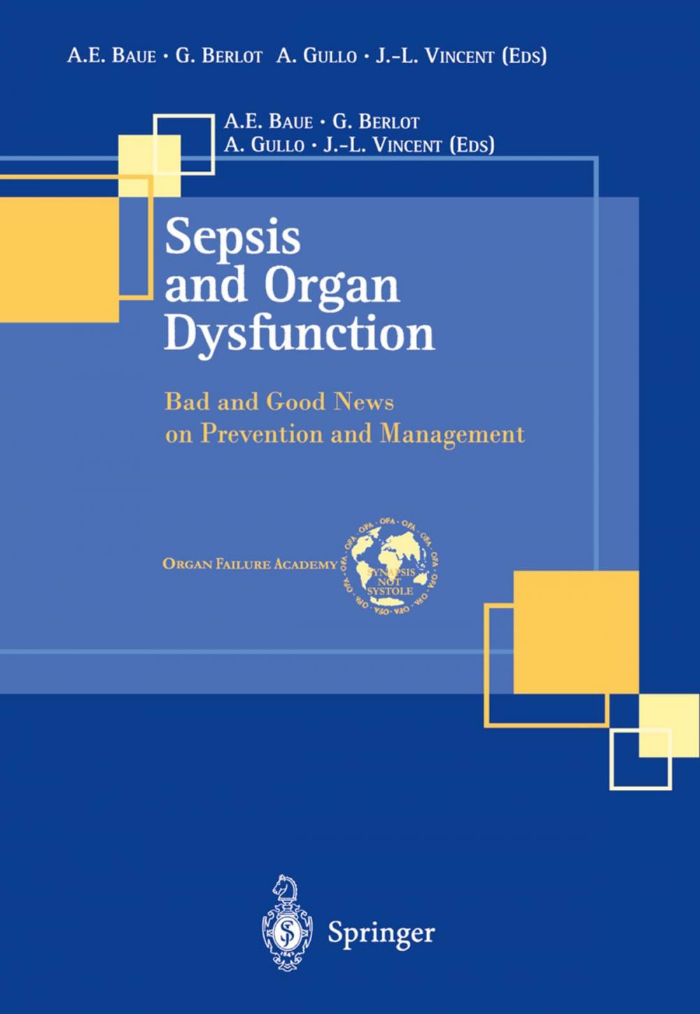 Big bigCover of Sepsis and Organ Dysfunction