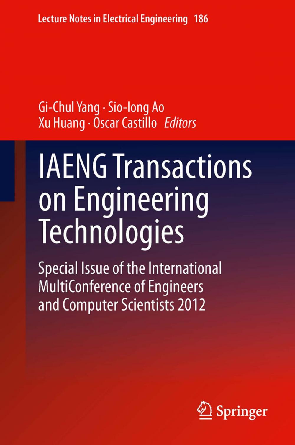 Big bigCover of IAENG Transactions on Engineering Technologies