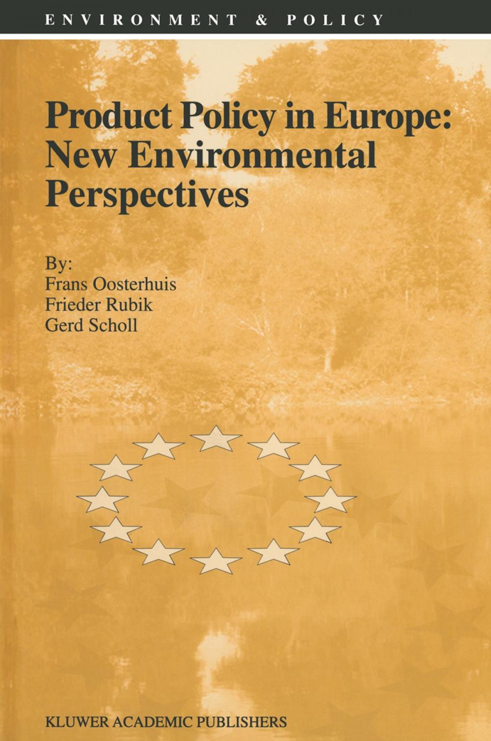 Big bigCover of Product Policy in Europe: New Environmental Perspectives