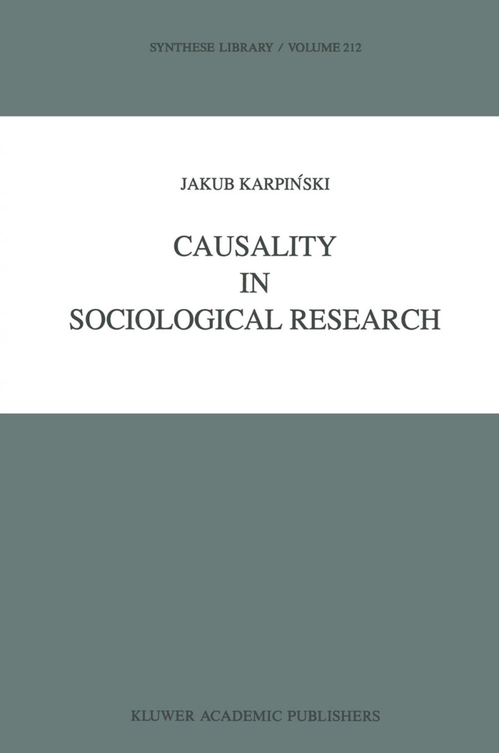Big bigCover of Causality in Sociological Research