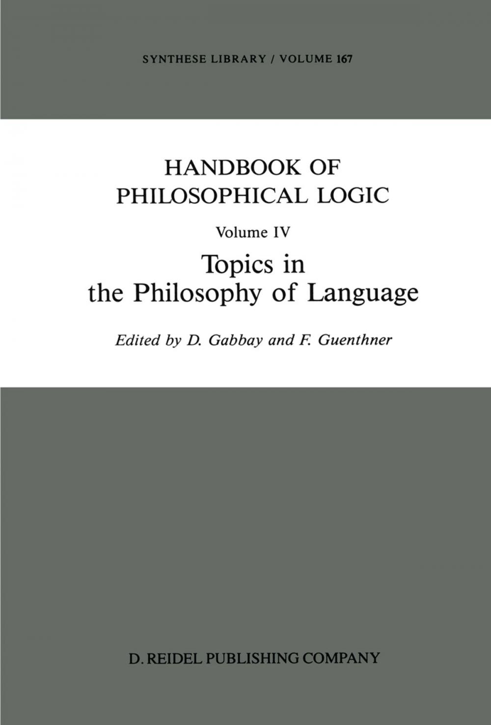 Big bigCover of Handbook of Philosophical Logic