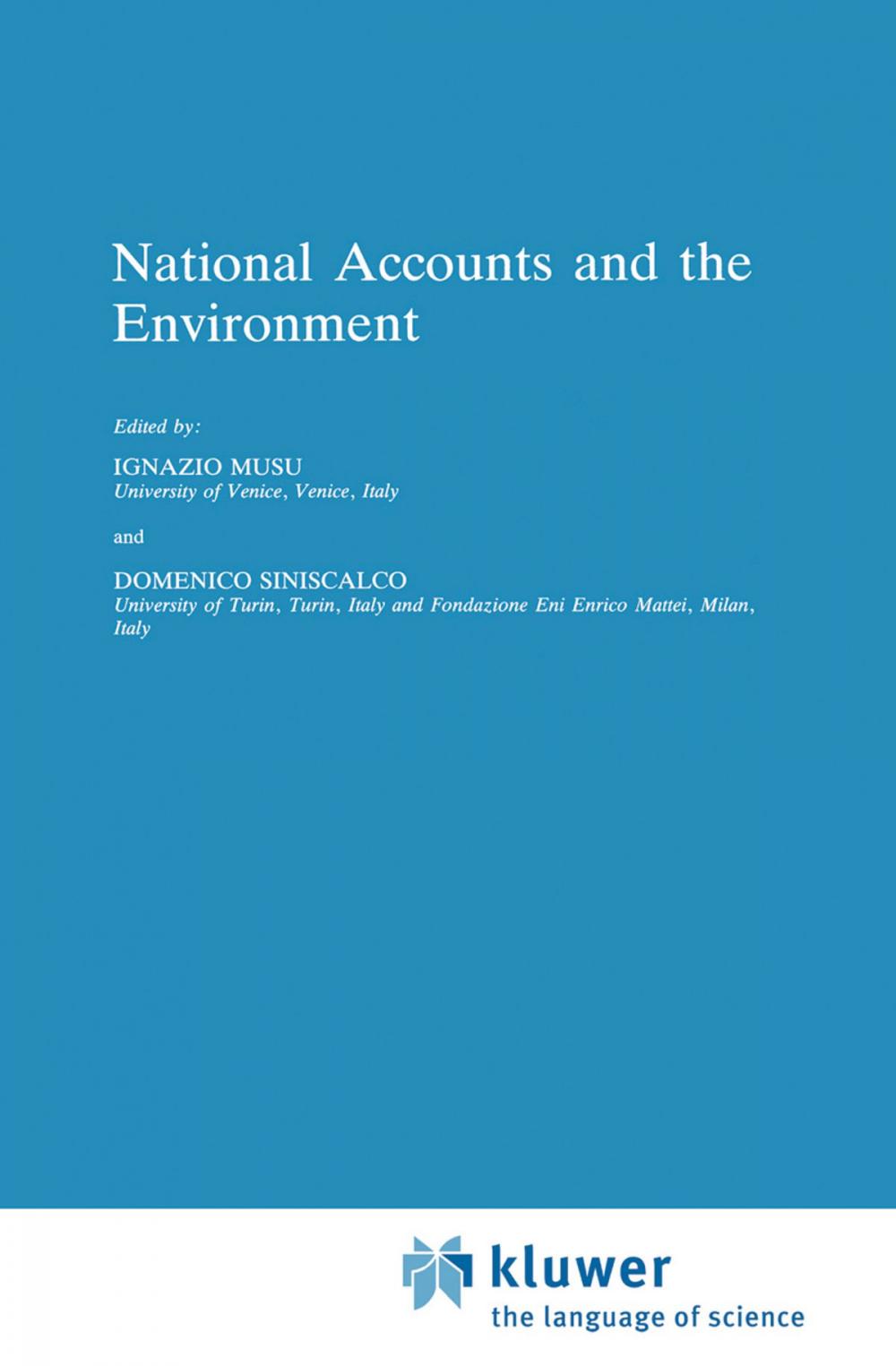 Big bigCover of National Accounts and the Environment