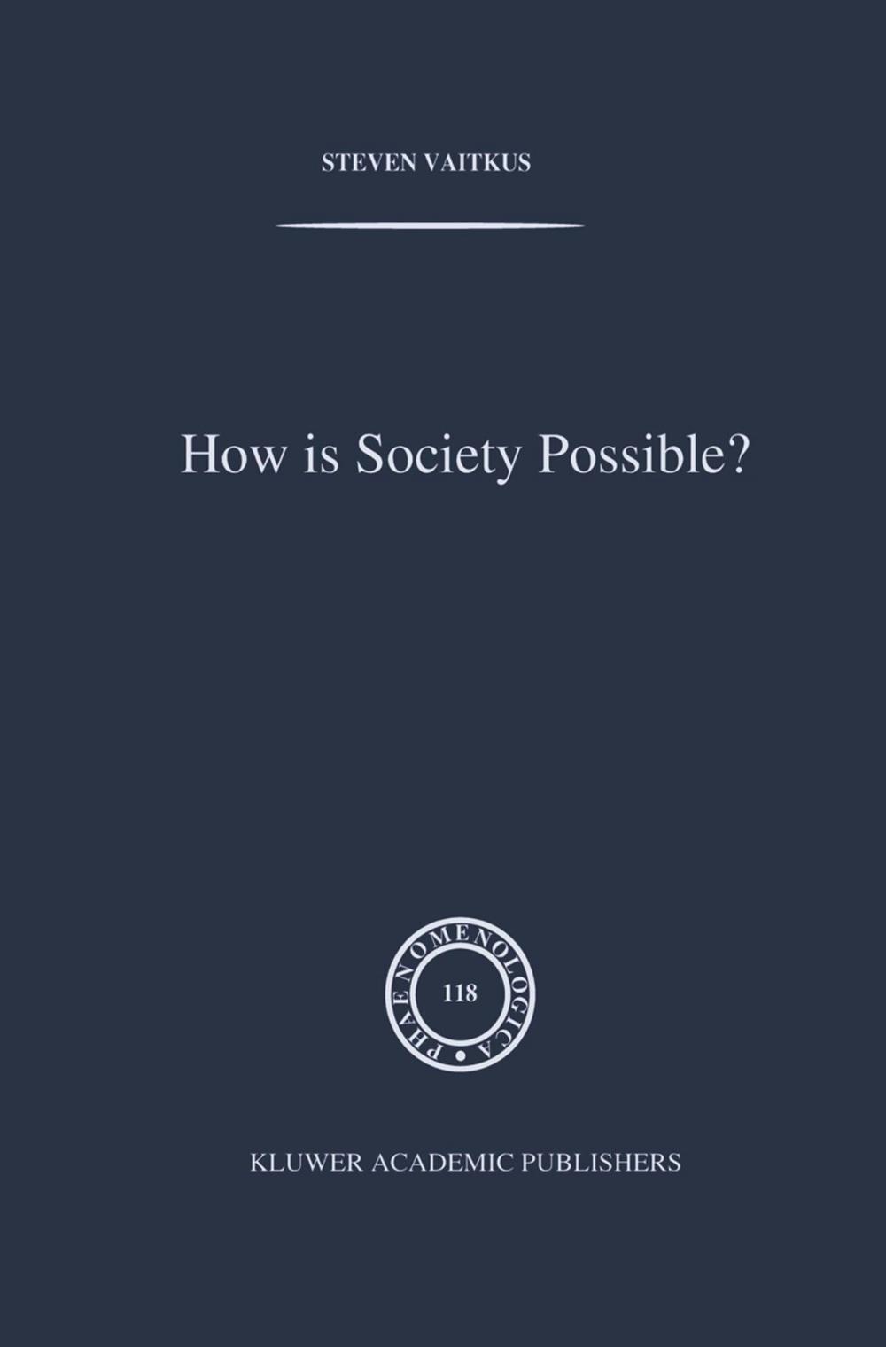 Big bigCover of How is Society Possible?