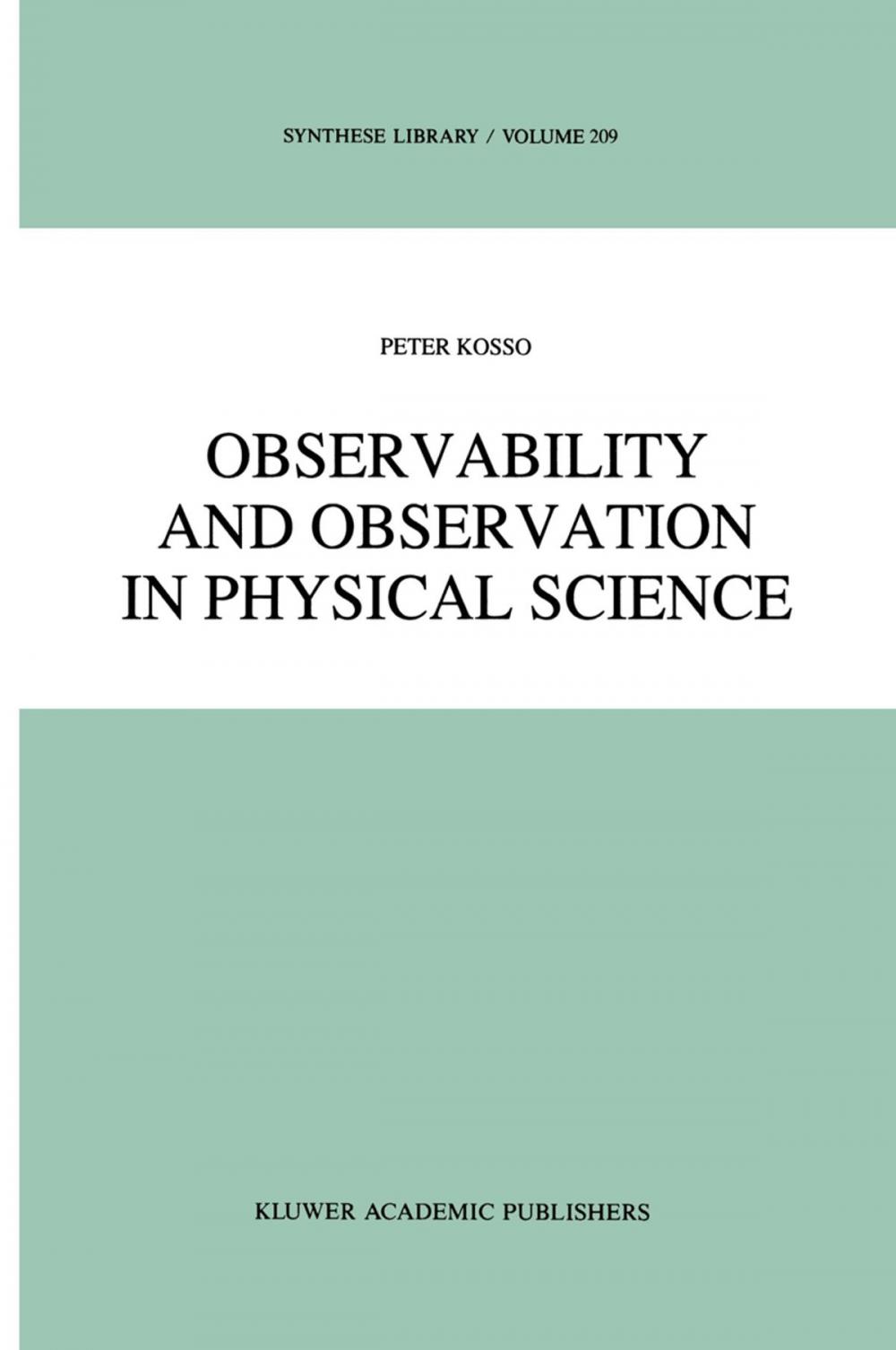 Big bigCover of Observability and Observation in Physical Science