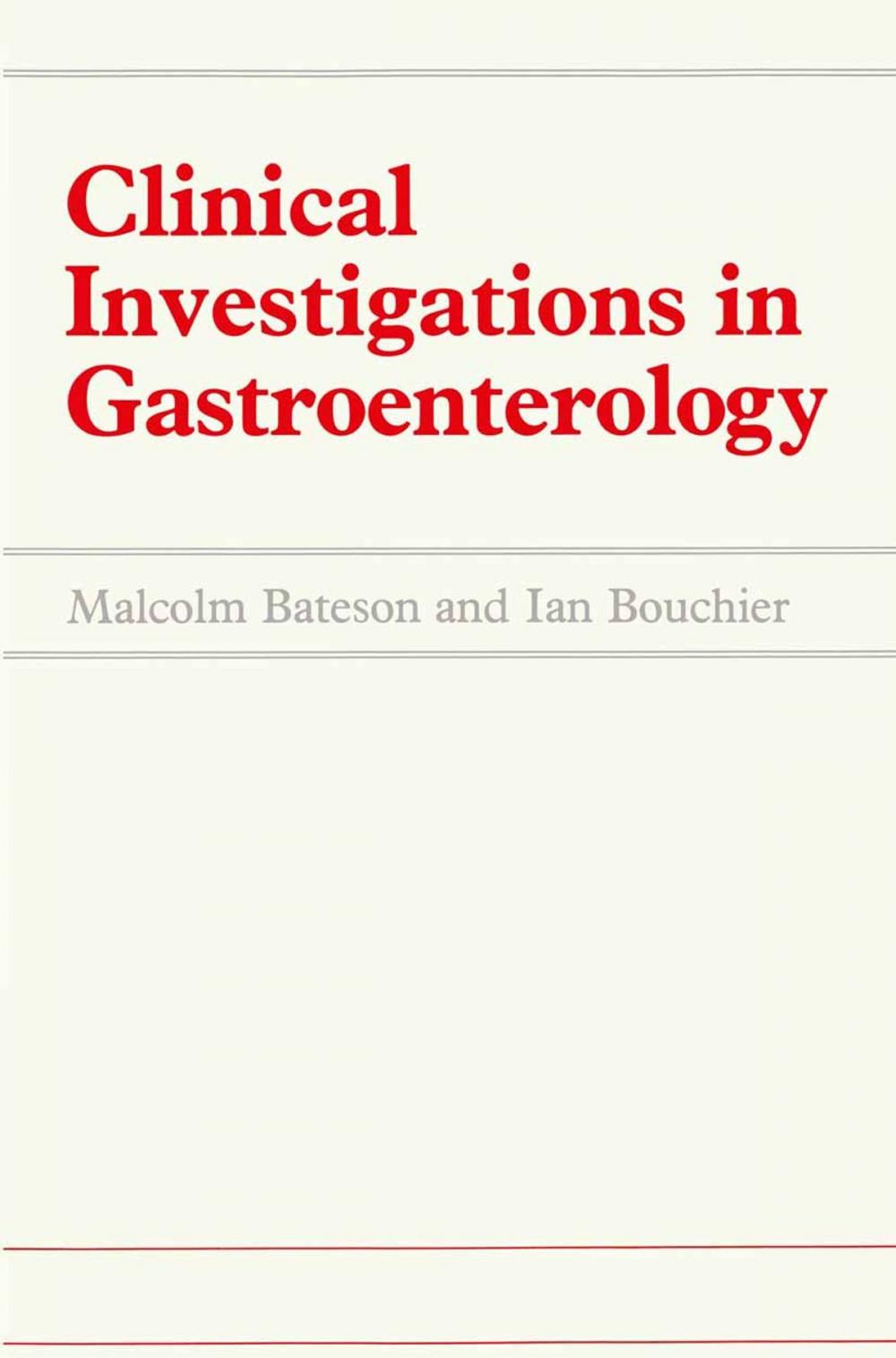 Big bigCover of Clinical Investigations in Gastroenterology