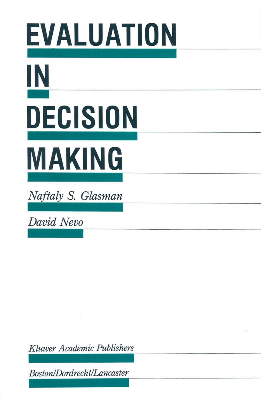 Big bigCover of Evaluation in Decision Making