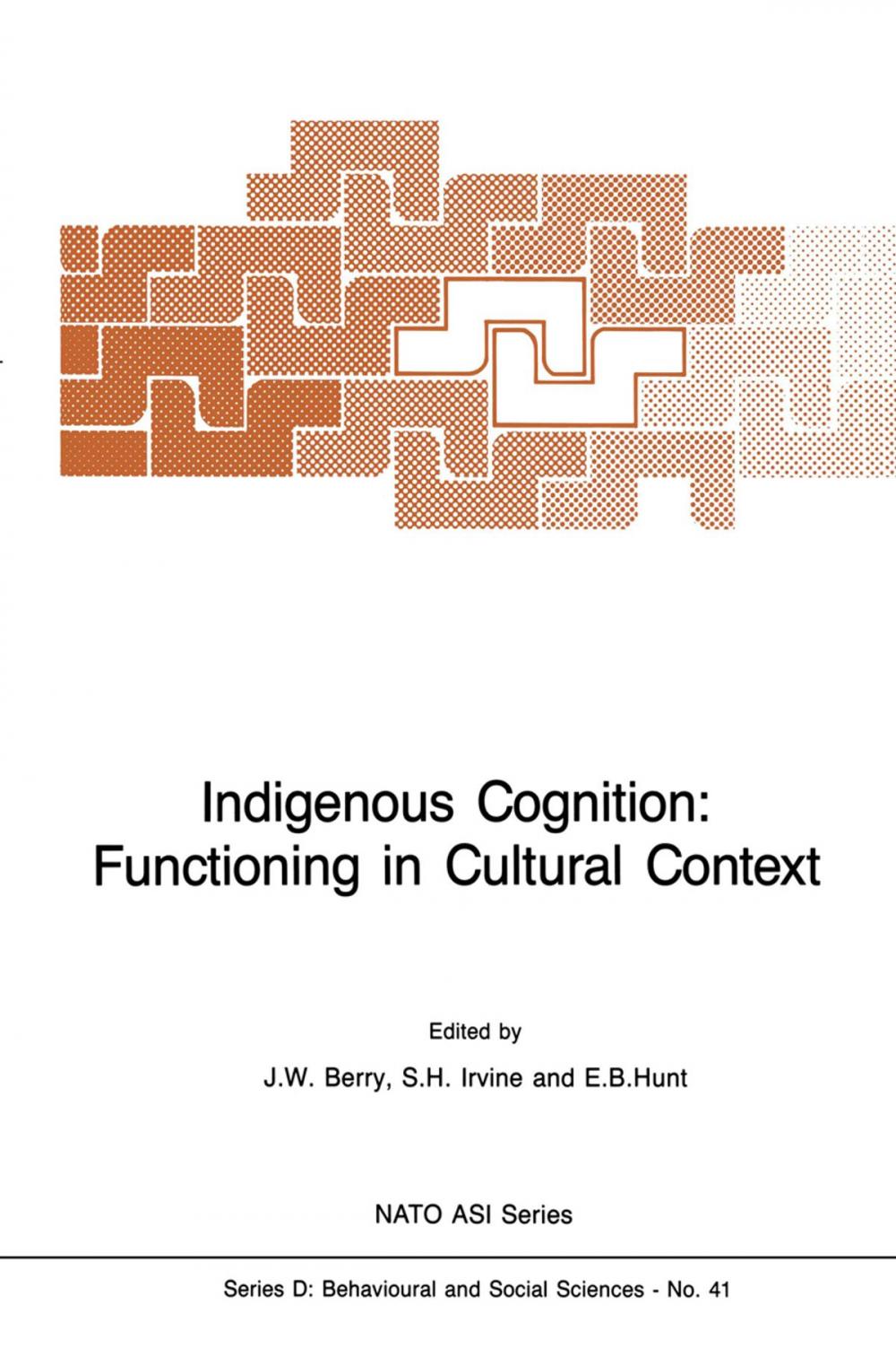 Big bigCover of Indigenous Cognition: Functioning in Cultural Context