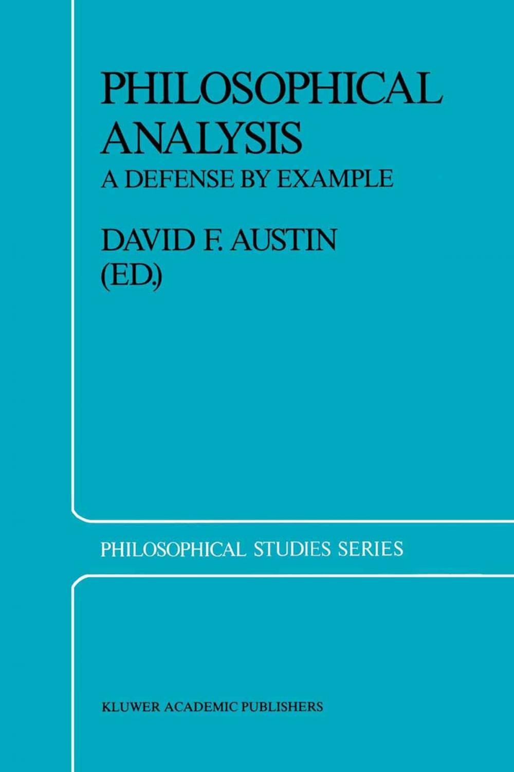 Big bigCover of Philosophical Analysis