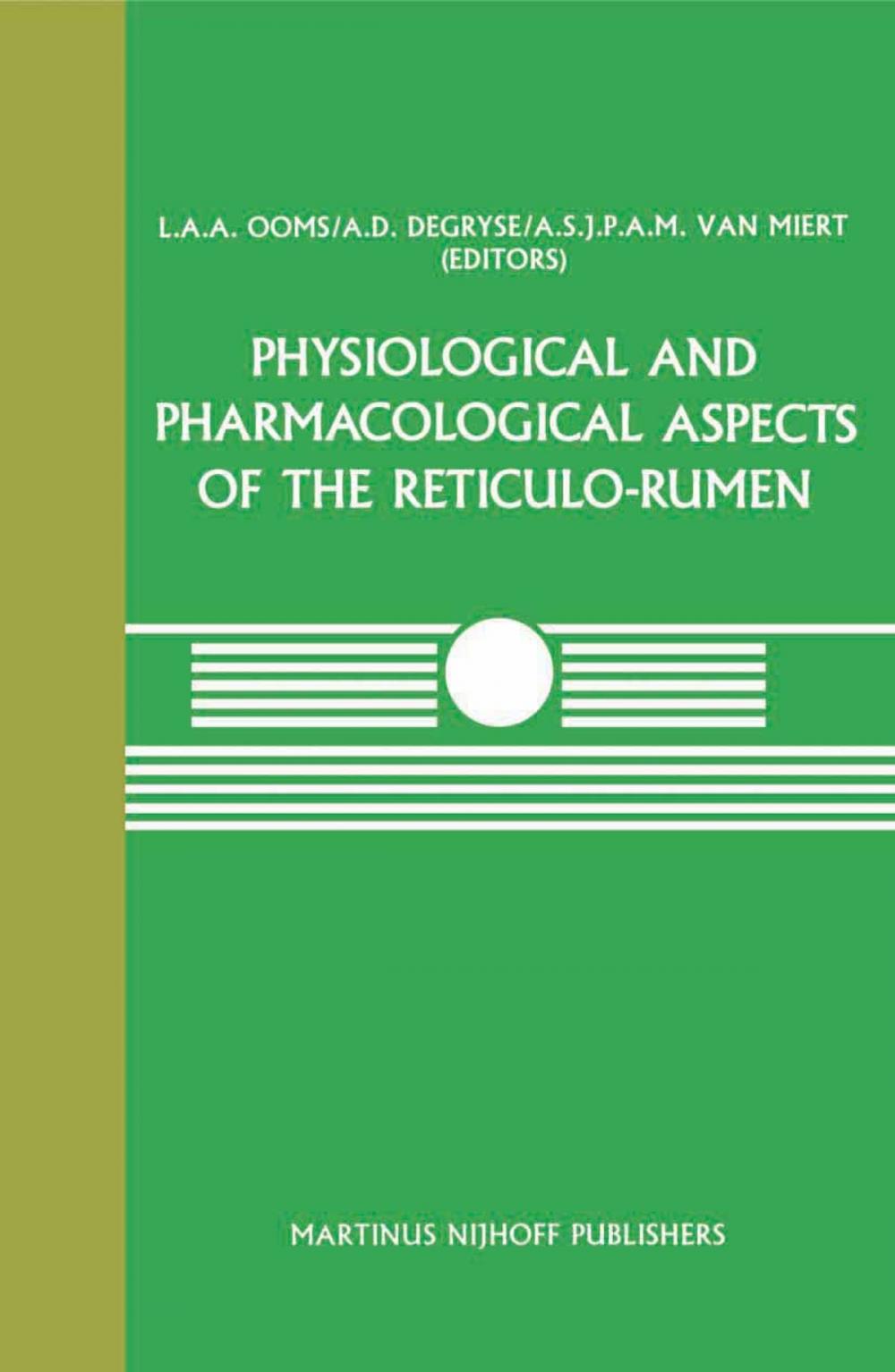 Big bigCover of Physiological and Pharmacological Aspects of the Reticulo-Rumen