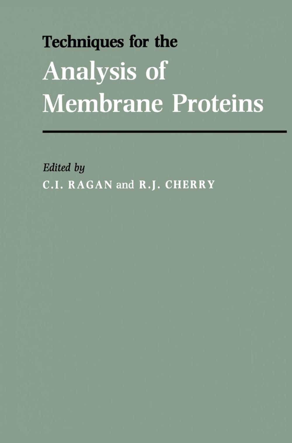 Big bigCover of Techniques for the Analysis of Membrane Proteins