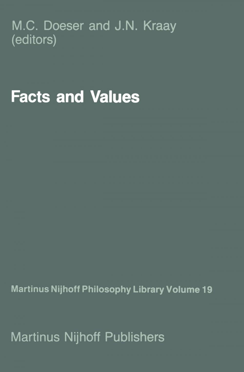 Big bigCover of Facts and Values