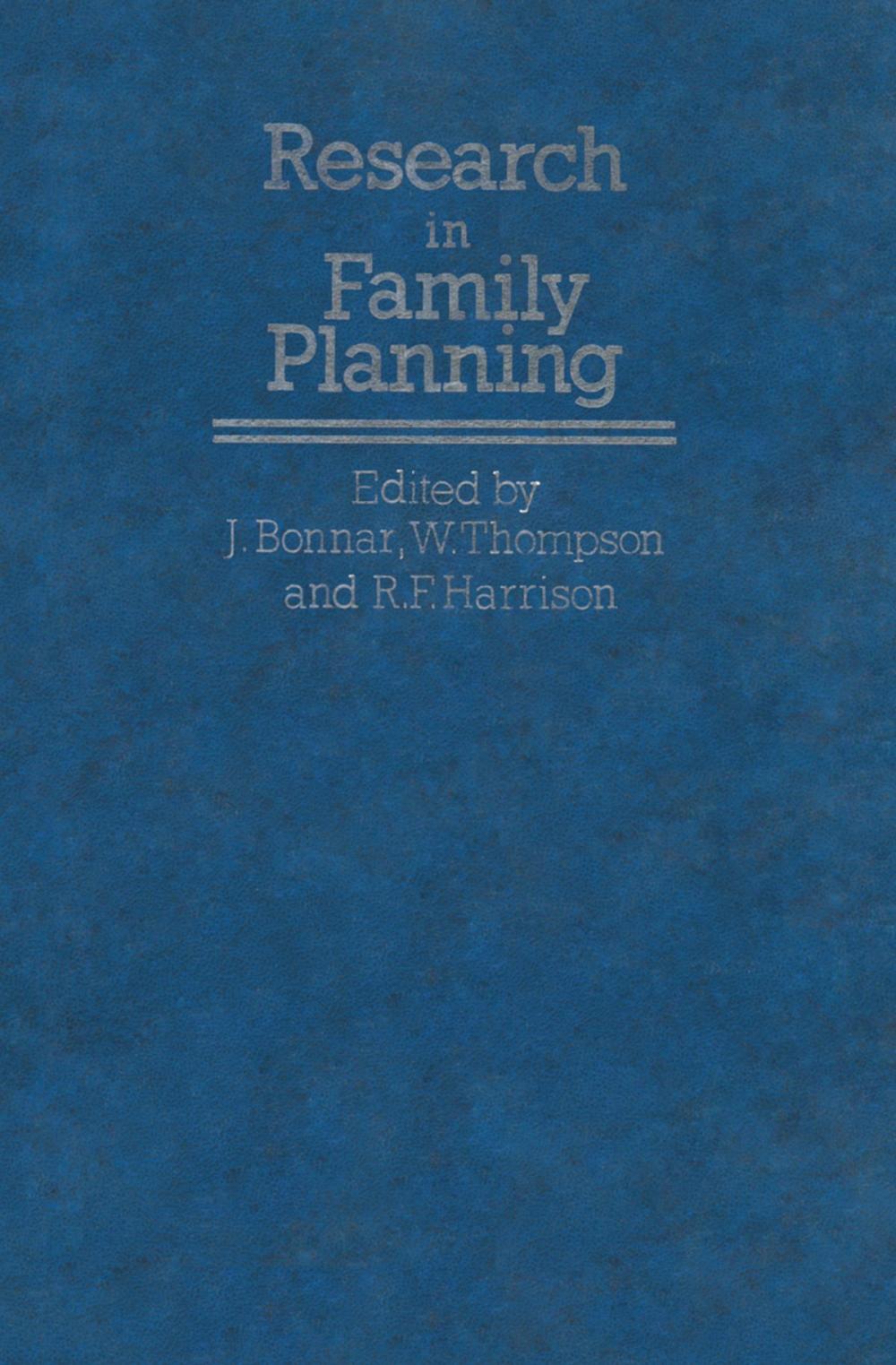 Big bigCover of Research in Family Planning