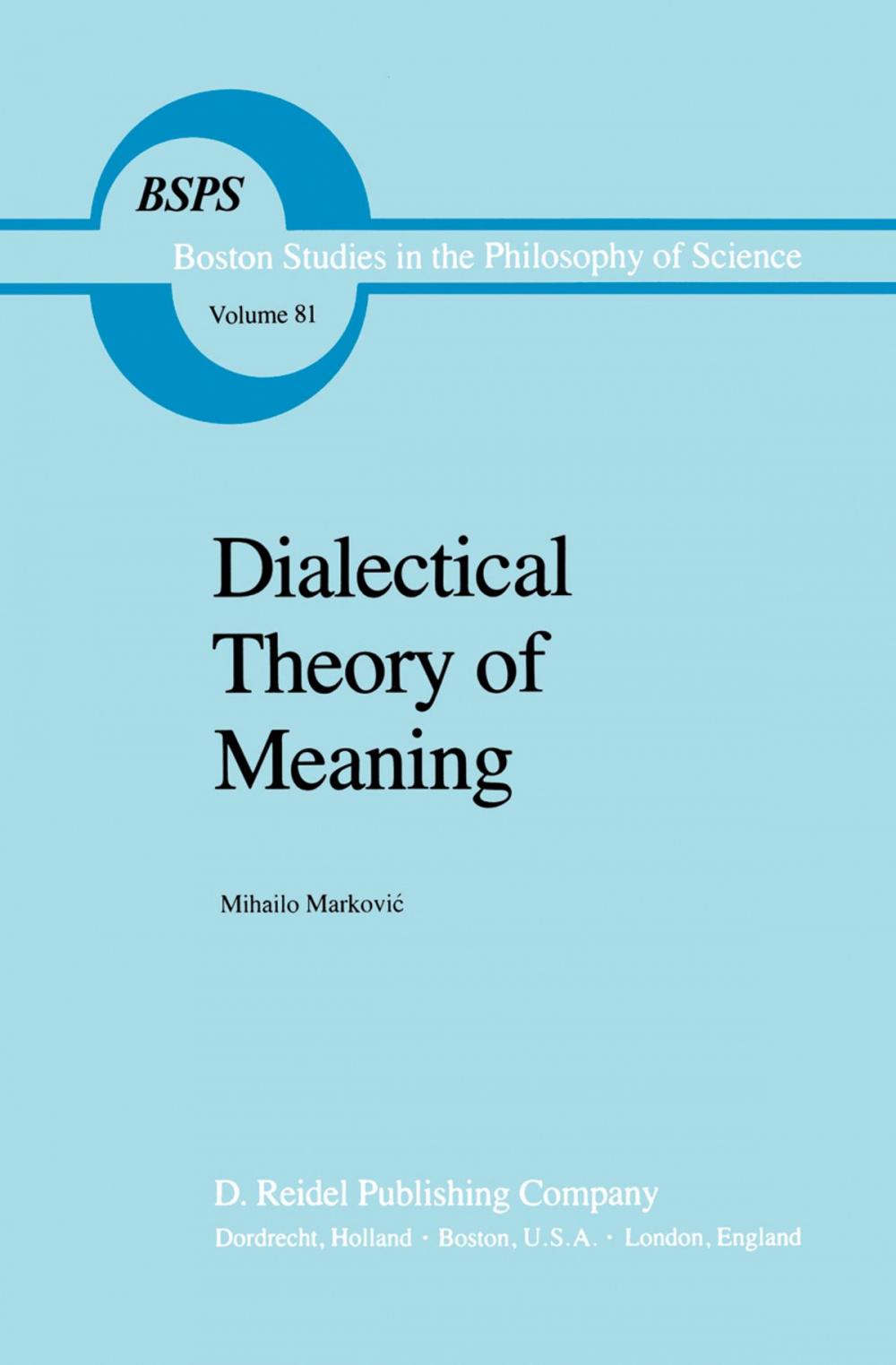 Big bigCover of Dialectical Theory of Meaning