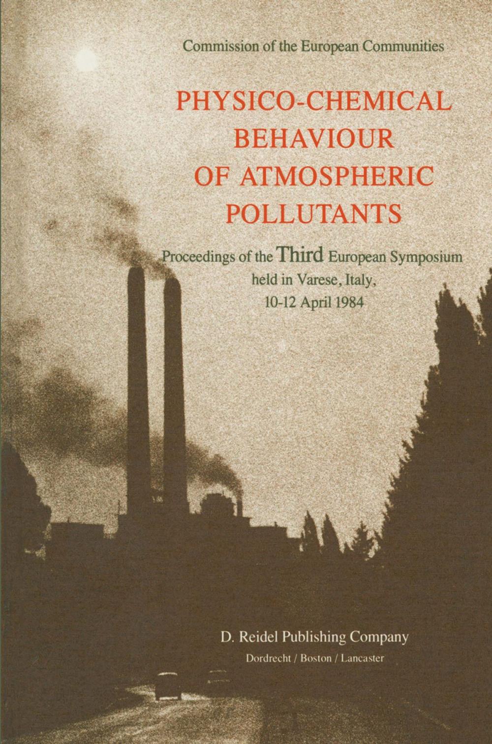 Big bigCover of Physico-Chemical Behaviour of Atmospheric Pollutants