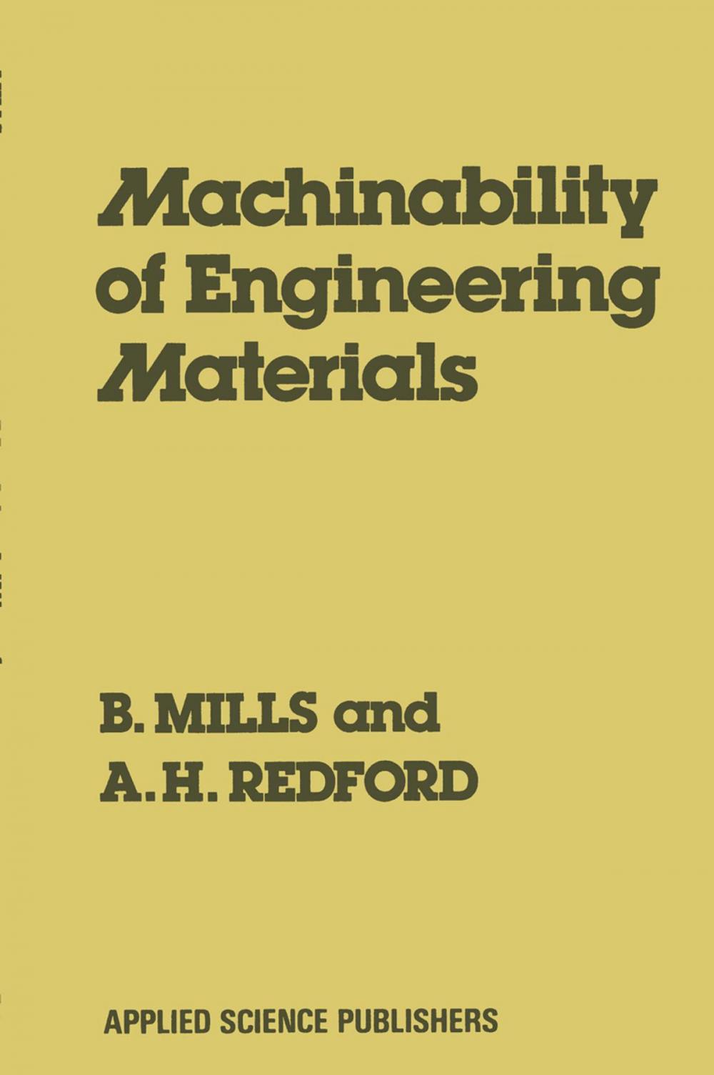 Big bigCover of Machinability of Engineering Materials