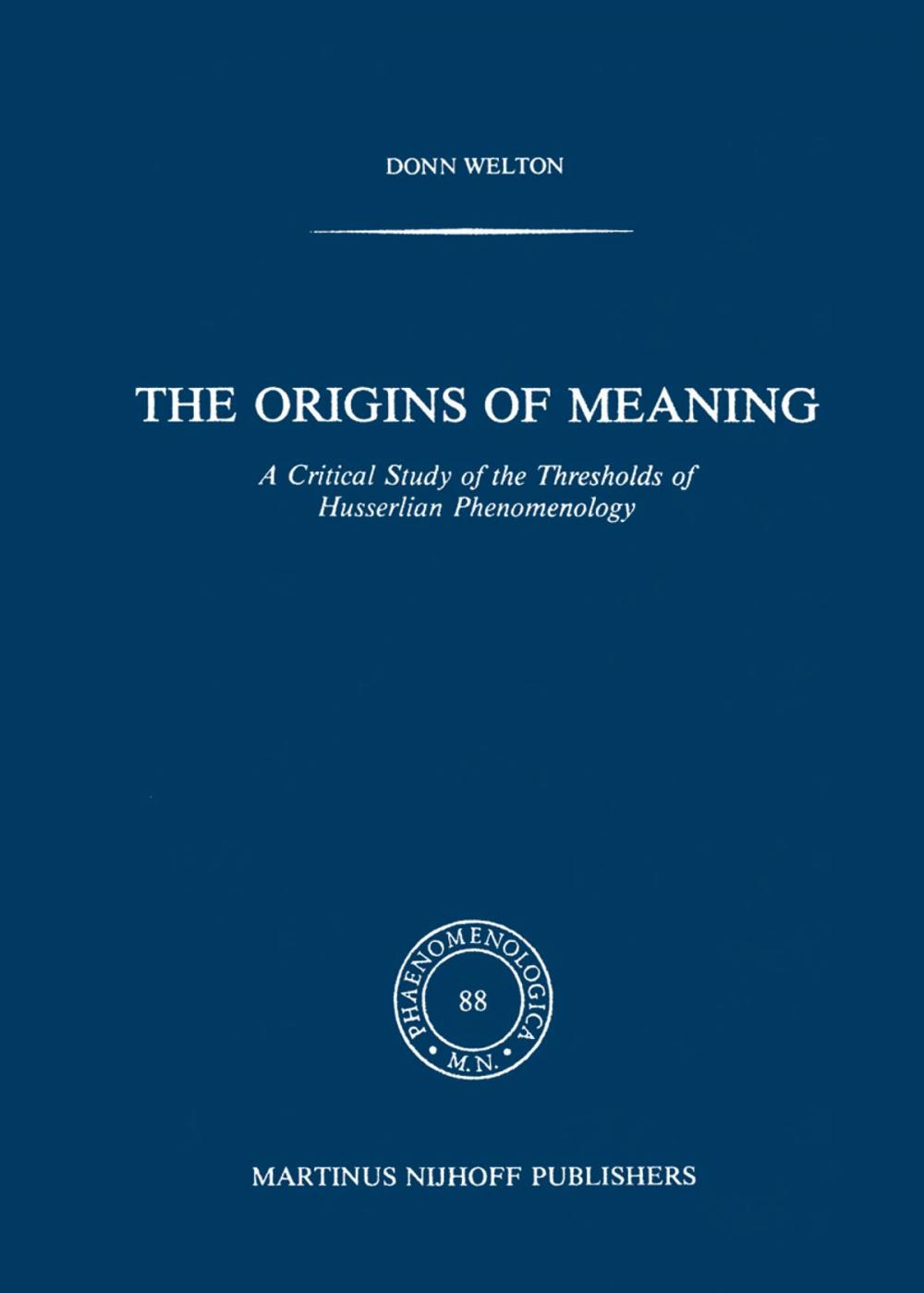 Big bigCover of The Origins of Meaning