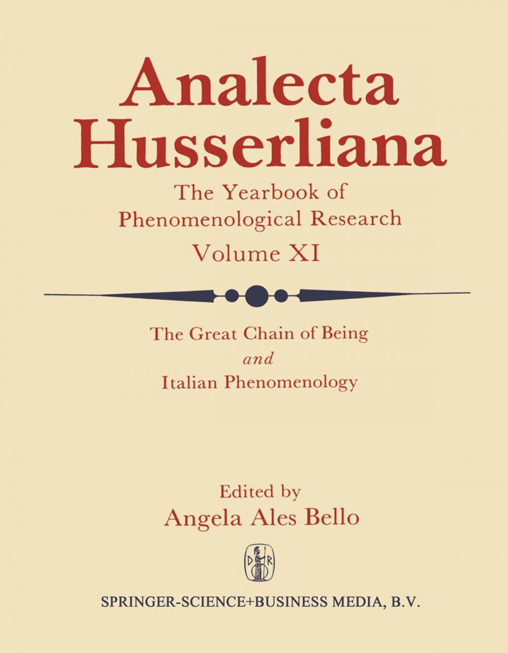 Big bigCover of The Great Chain of Being and Italian Phenomenology