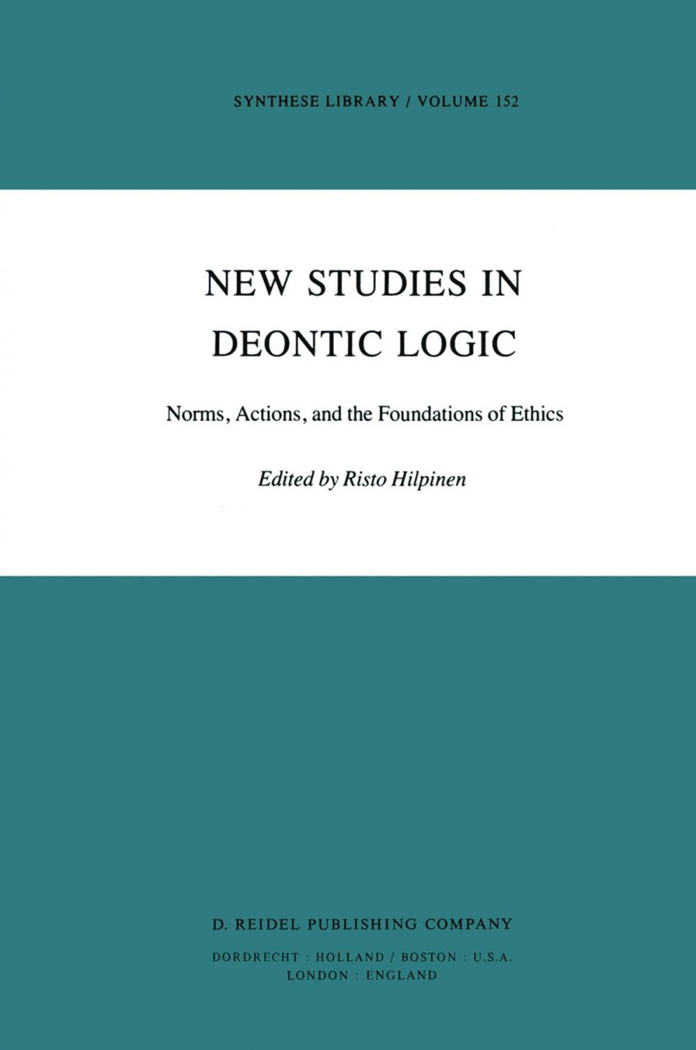 Big bigCover of New Studies in Deontic Logic